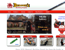 Tablet Screenshot of bensonsbuildingsupply.com